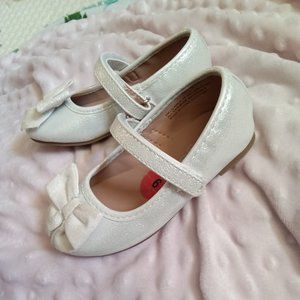 White sparkley toddler shoes